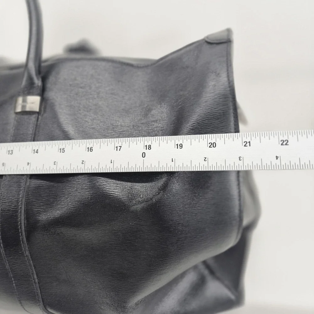 Montblanc Black Leather Duffel Bag